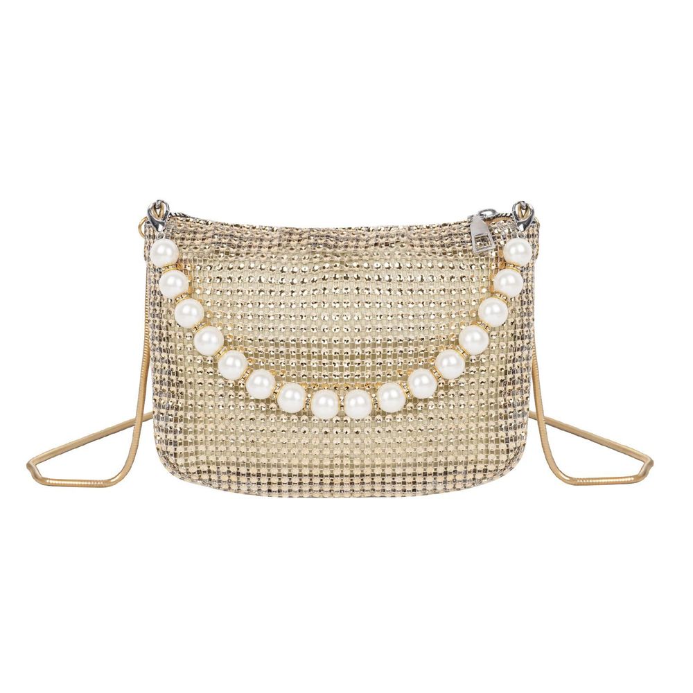 Rhinestone Clutch Purses, Gold Evening Handbags With Detachable C <3